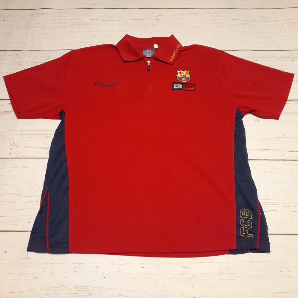 FC Barcelona Polo 1/4 Zip Shirt XL
